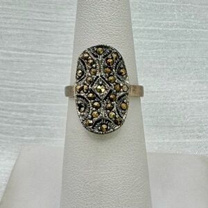 New Marcasite Oval Shaped Ring 5.75